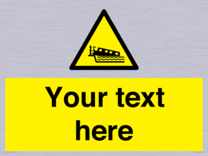 Custom warning grounding narrow boat on lock cill